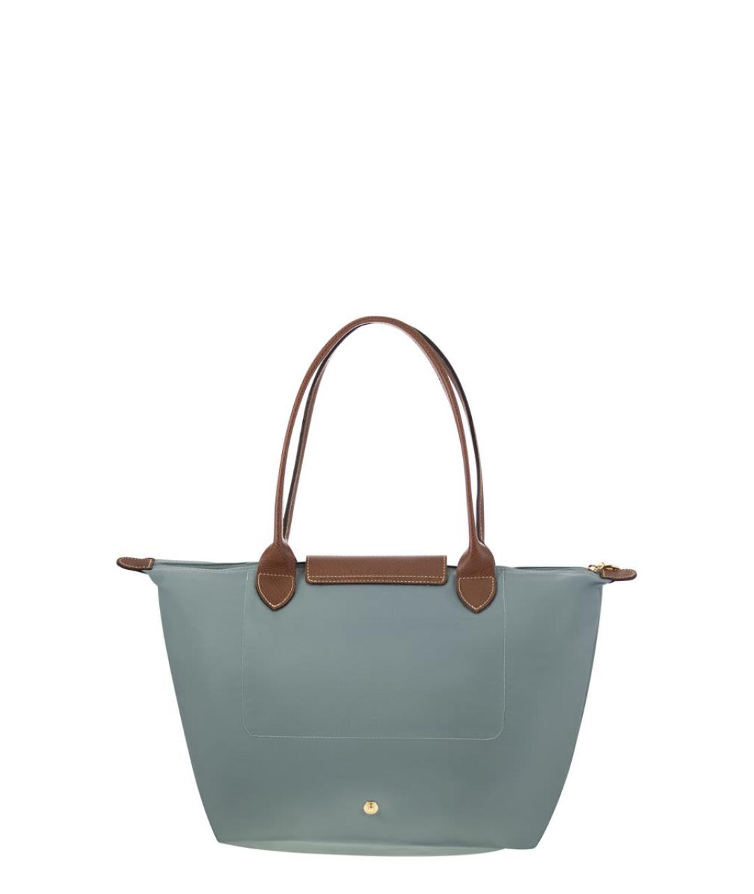 LONGCHAMP Голубая тканевая сумка тоут, фото 2
