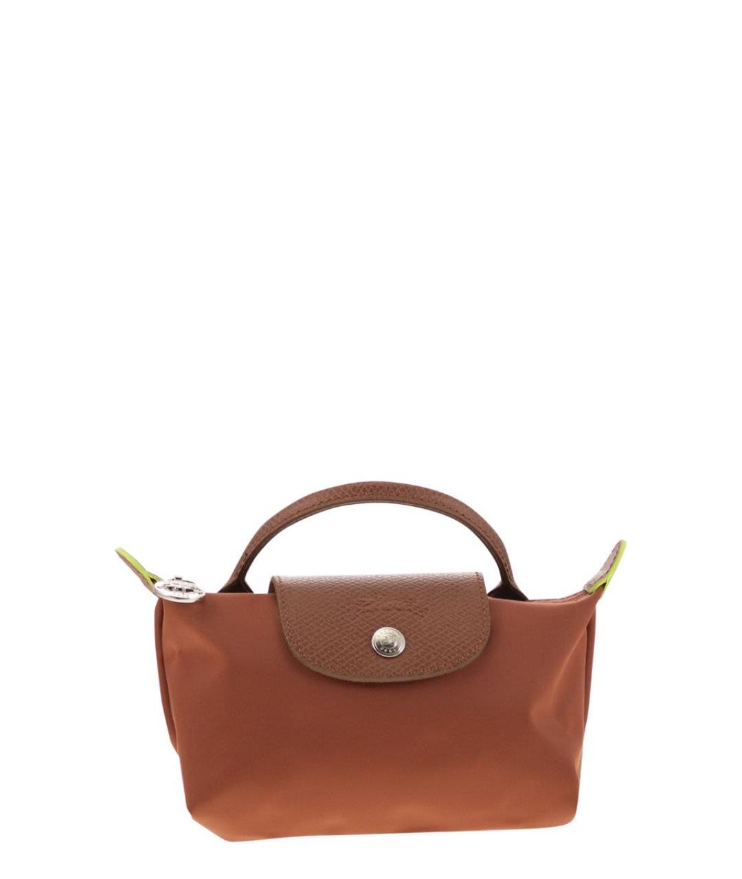 LONGCHAMP Коричневая тканевая сумка тоут, фото 1