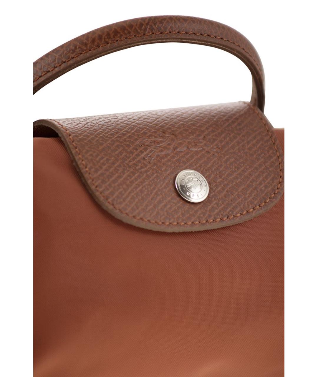 LONGCHAMP Коричневая тканевая сумка тоут, фото 5