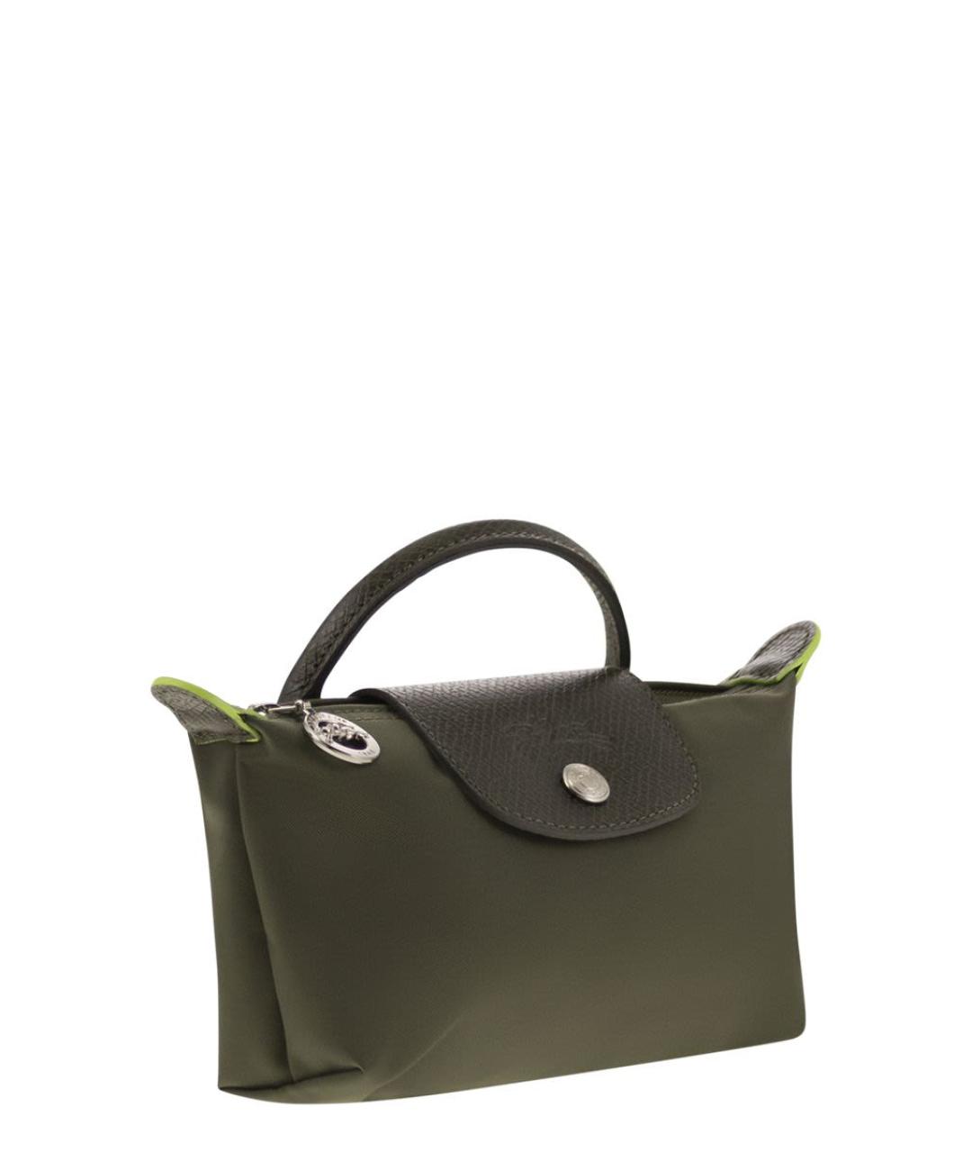 LONGCHAMP Зеленая тканевая сумка тоут, фото 4
