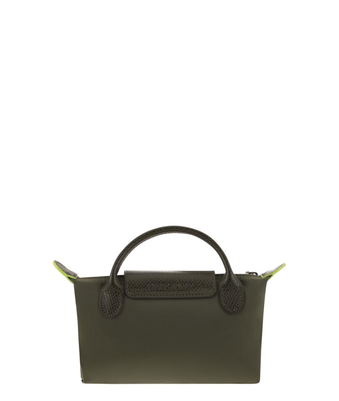 LONGCHAMP Зеленая тканевая сумка тоут, фото 2