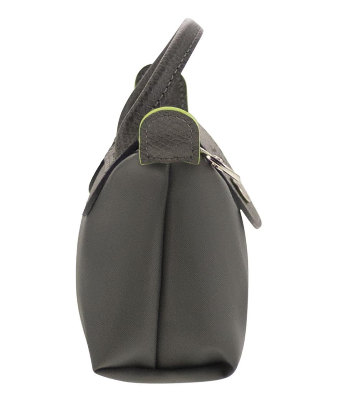 LONGCHAMP Антрацитовая тканевая сумка тоут, фото 3