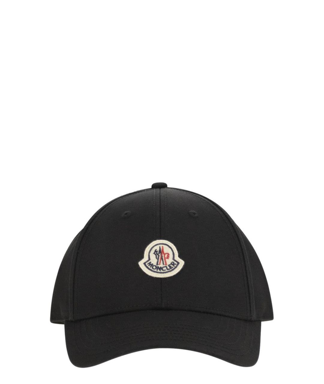 MONCLER Черная хлопковая кепка, фото 1
