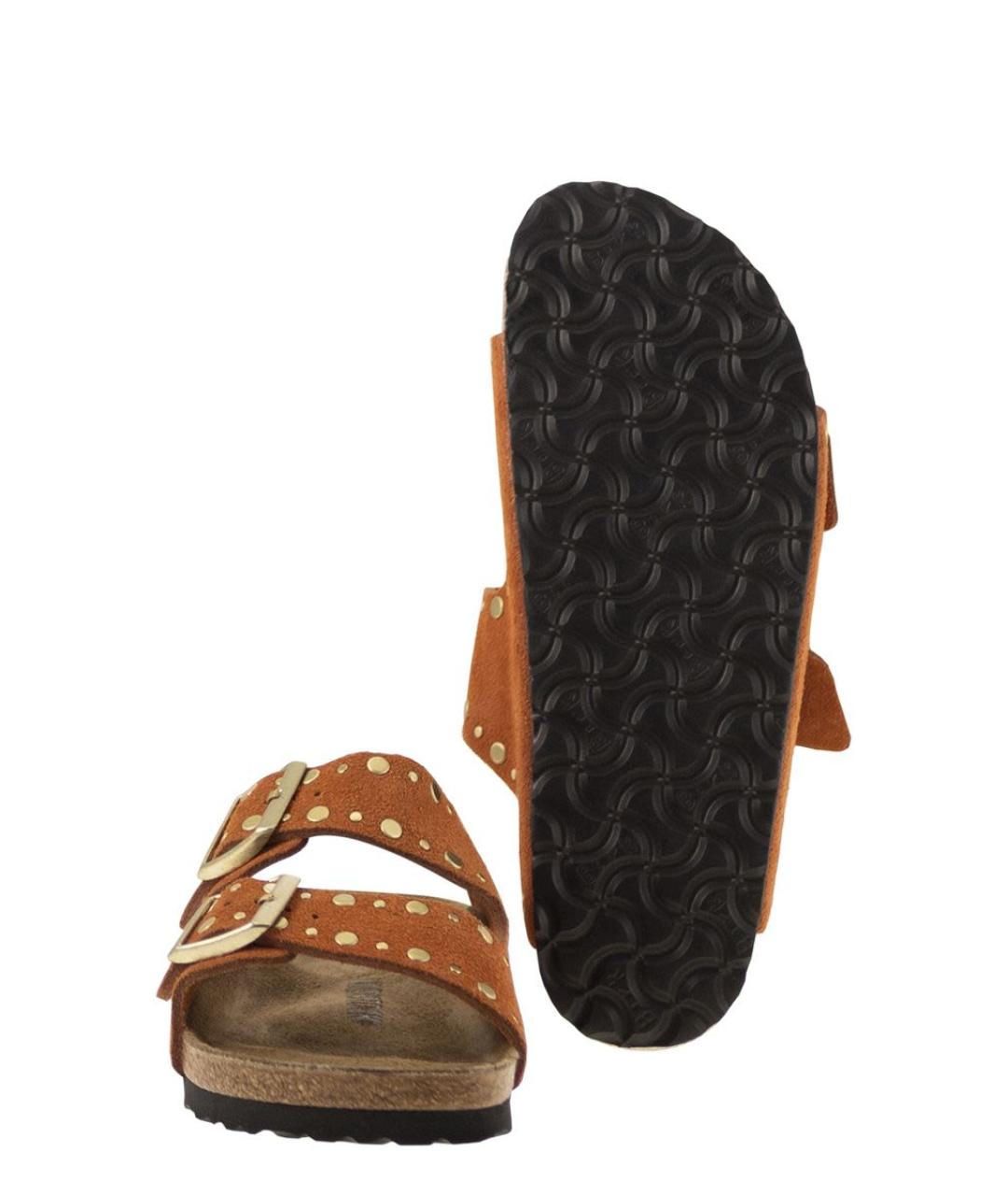 BIRKENSTOCK Коричневые замшевые сандалии, фото 5