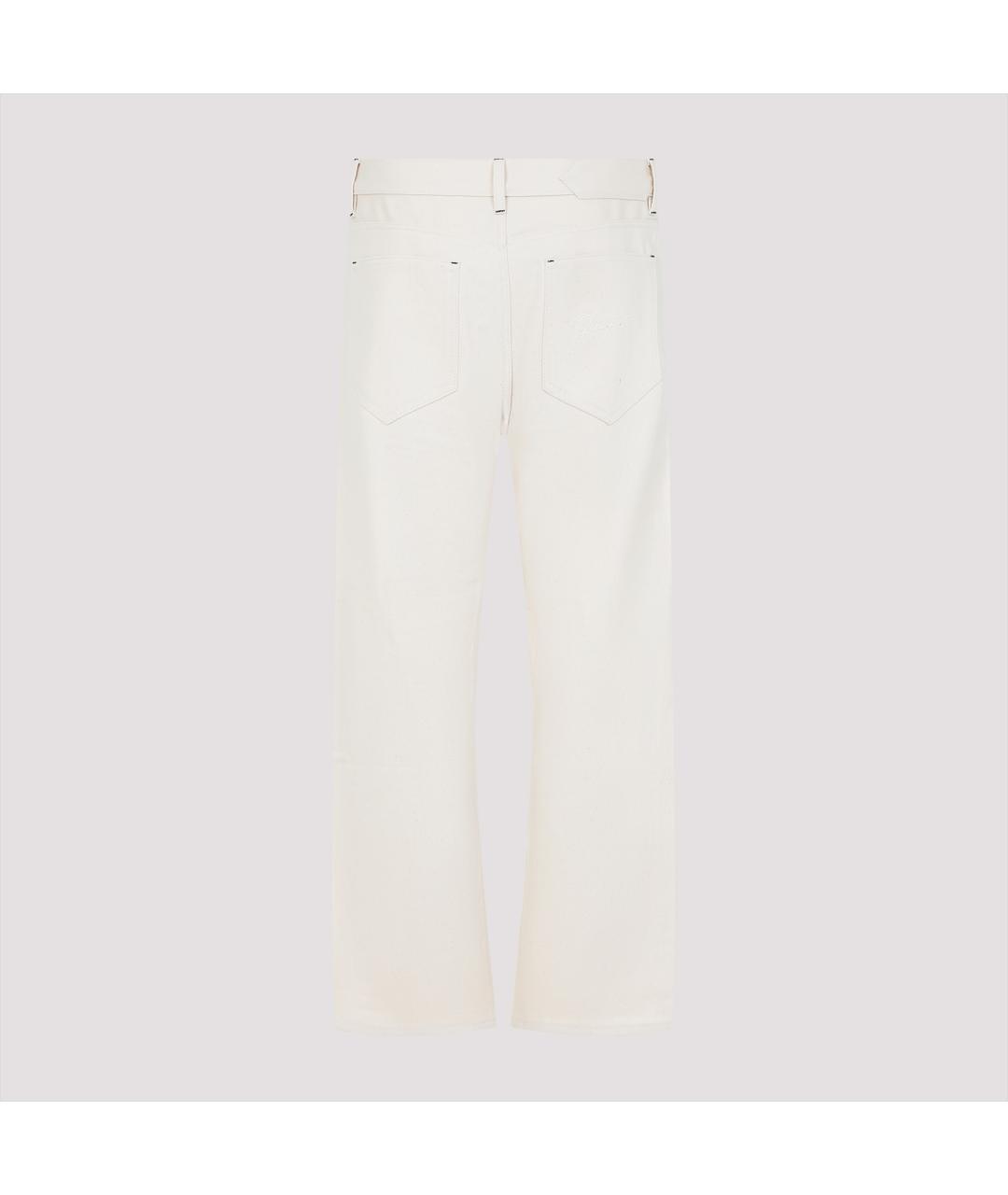JACQUEMUS Белые хлопковые прямые джинсы, фото 3