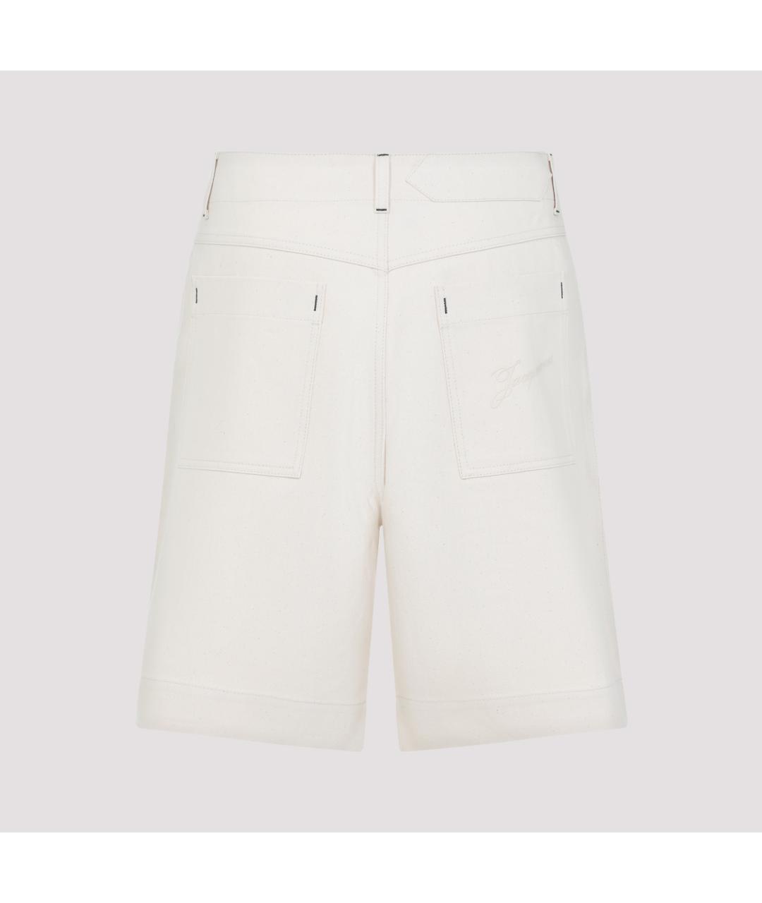 JACQUEMUS Белые хлопковые шорты, фото 3