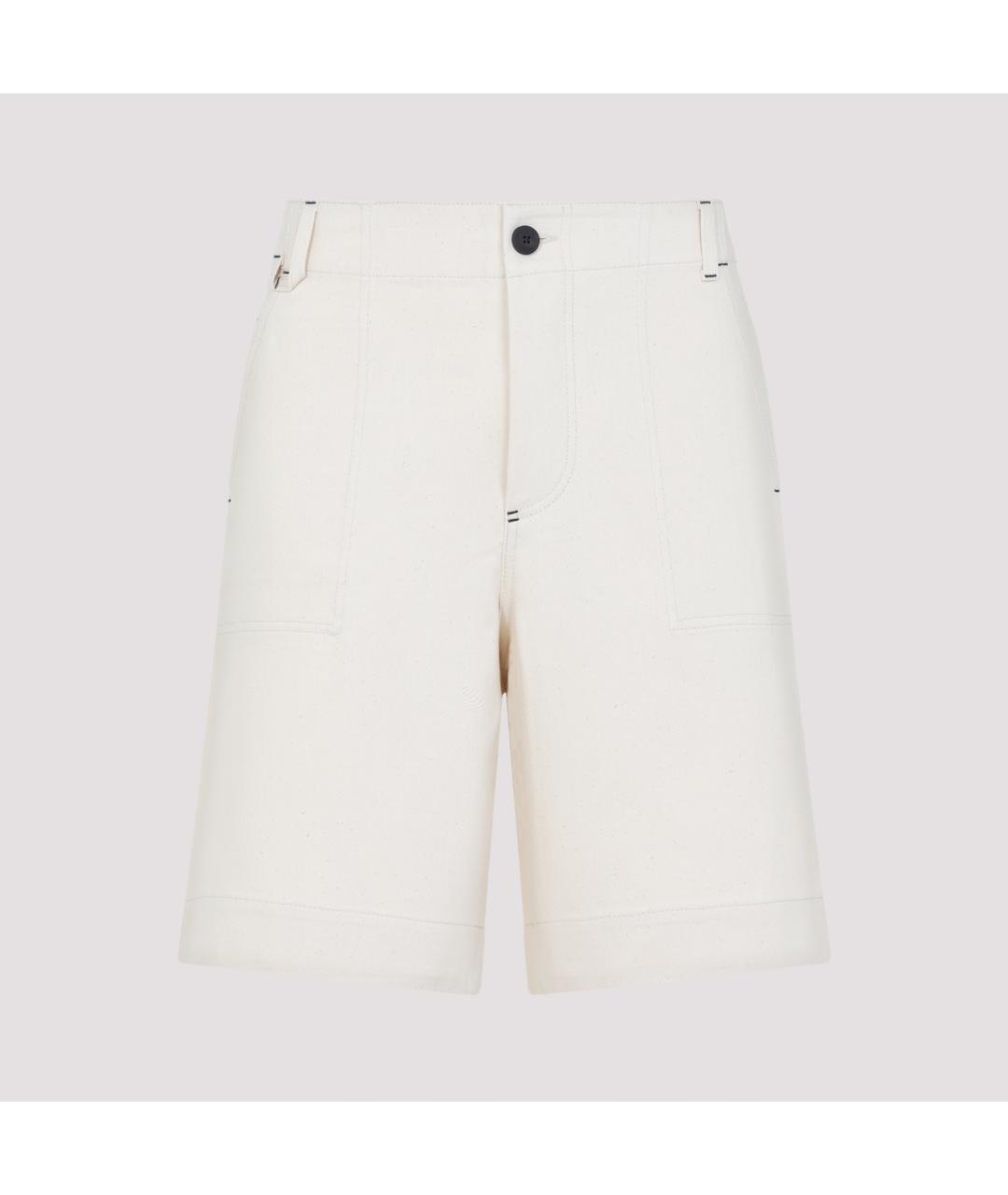 JACQUEMUS Белые хлопковые шорты, фото 2