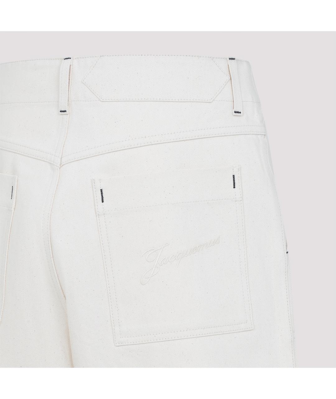 JACQUEMUS Белые хлопковые шорты, фото 4