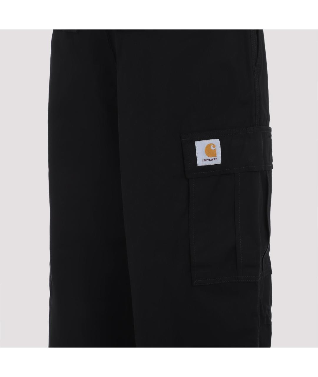 CARHARTT WIP Черные хлопковые повседневные брюки, фото 4