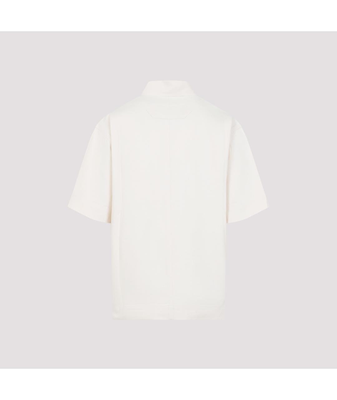 JACQUEMUS Белая хлопковая кэжуал рубашка, фото 3
