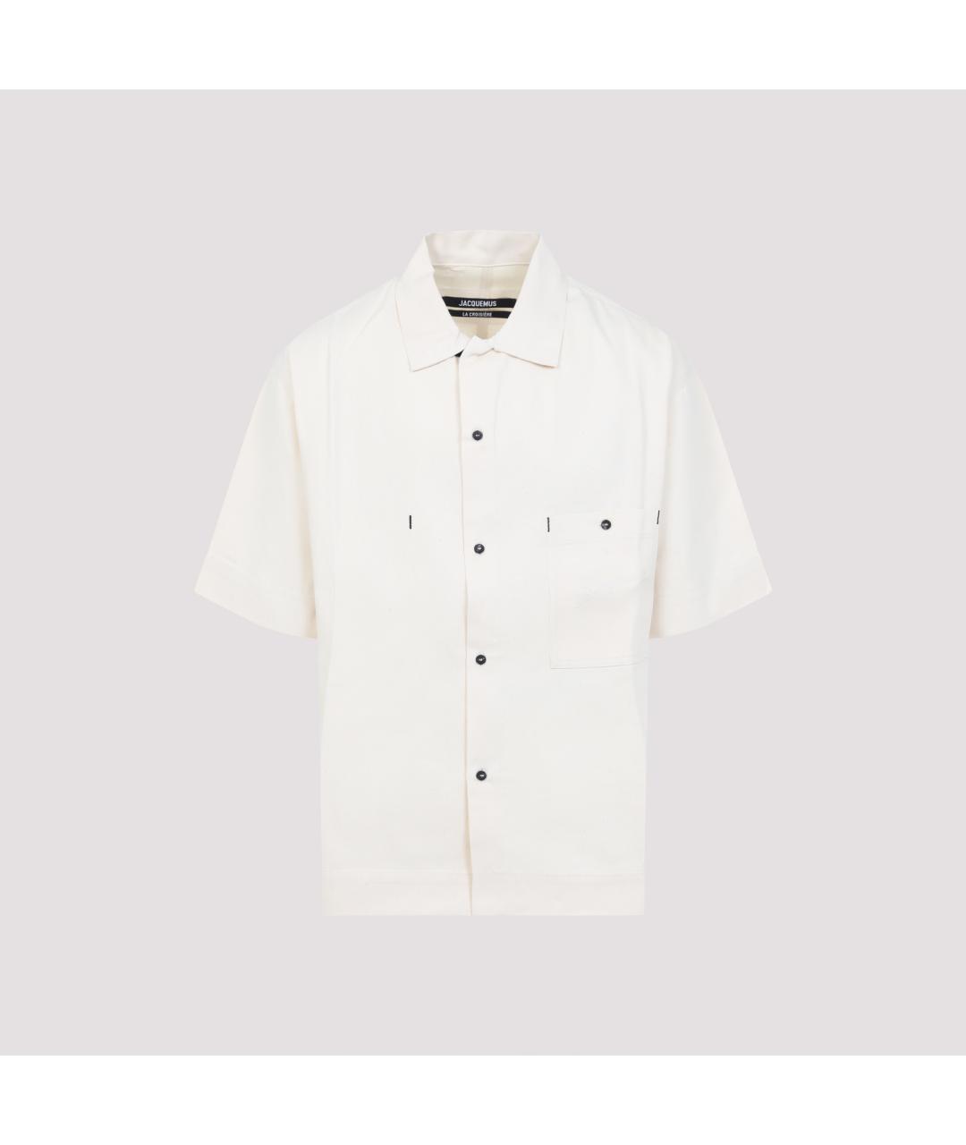 JACQUEMUS Белая хлопковая кэжуал рубашка, фото 2