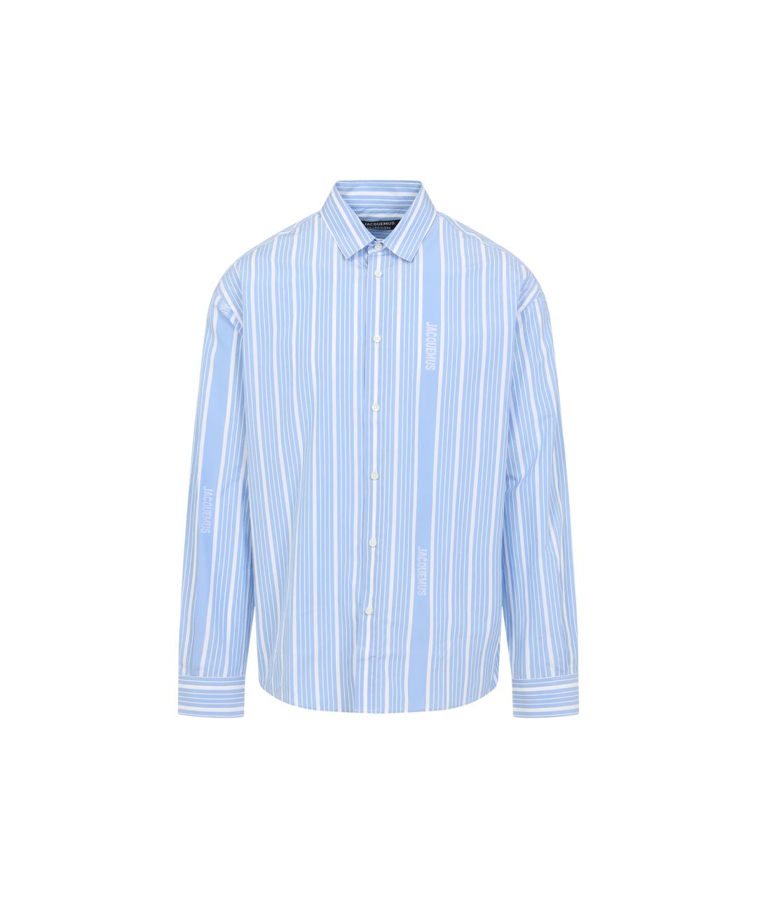 JACQUEMUS Голубая хлопковая кэжуал рубашка, фото 1