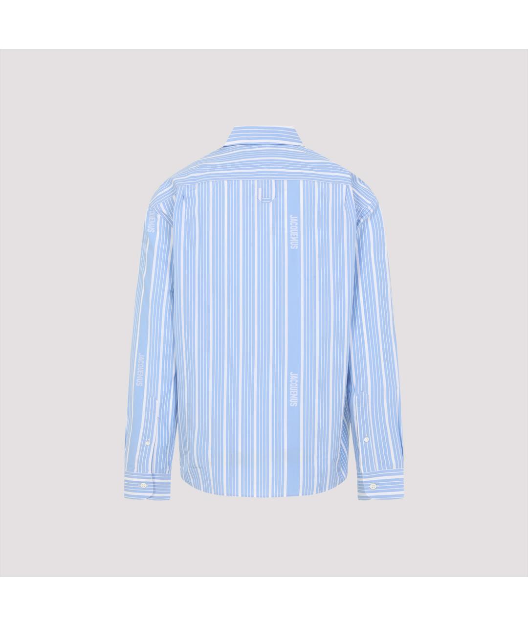 JACQUEMUS Голубая хлопковая кэжуал рубашка, фото 3