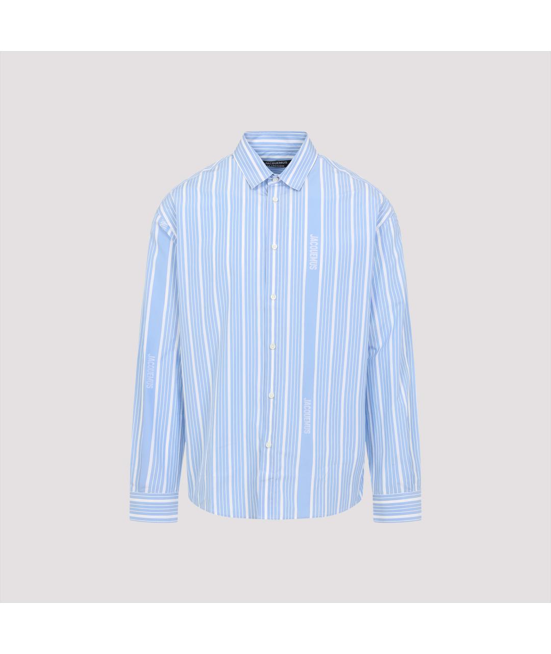 JACQUEMUS Голубая хлопковая кэжуал рубашка, фото 2