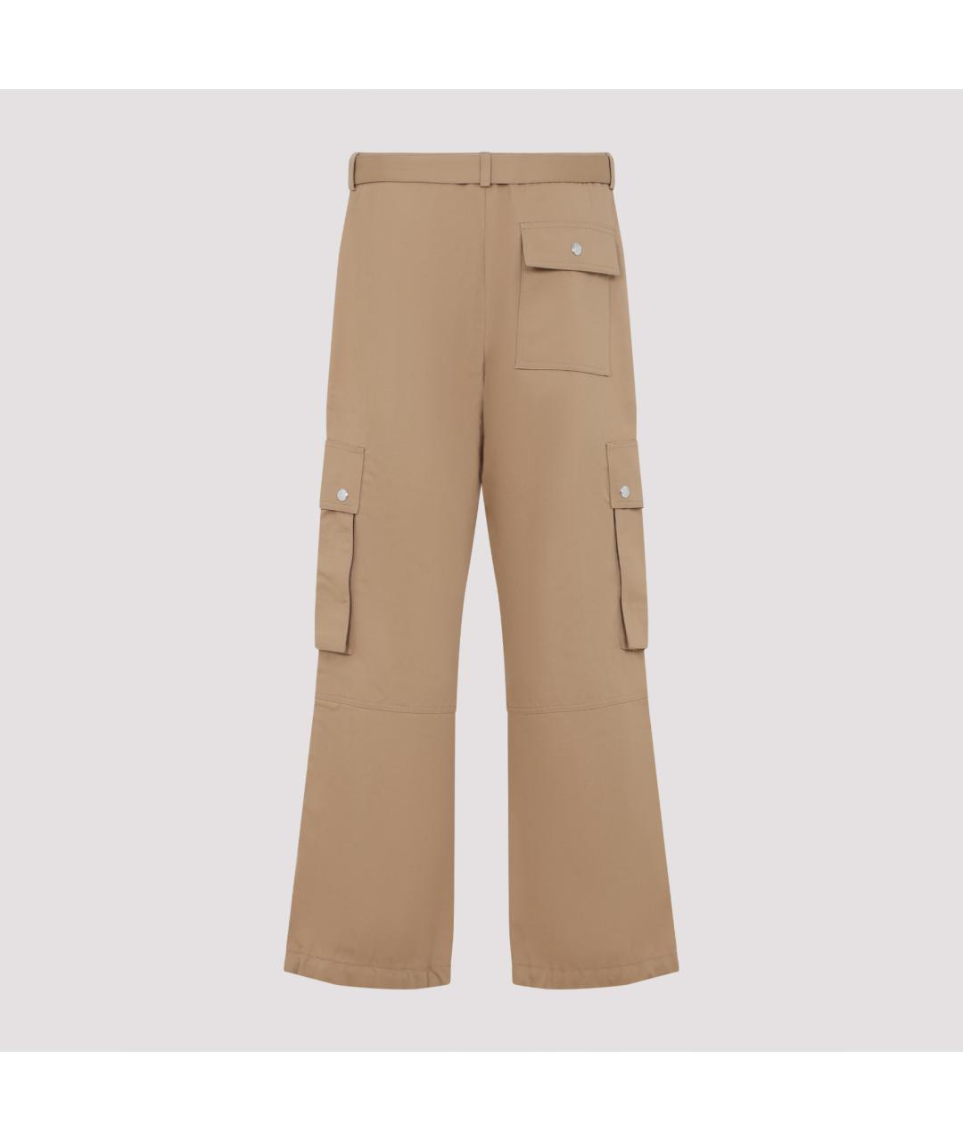 JACQUEMUS Бежевые хлопковые повседневные брюки, фото 3