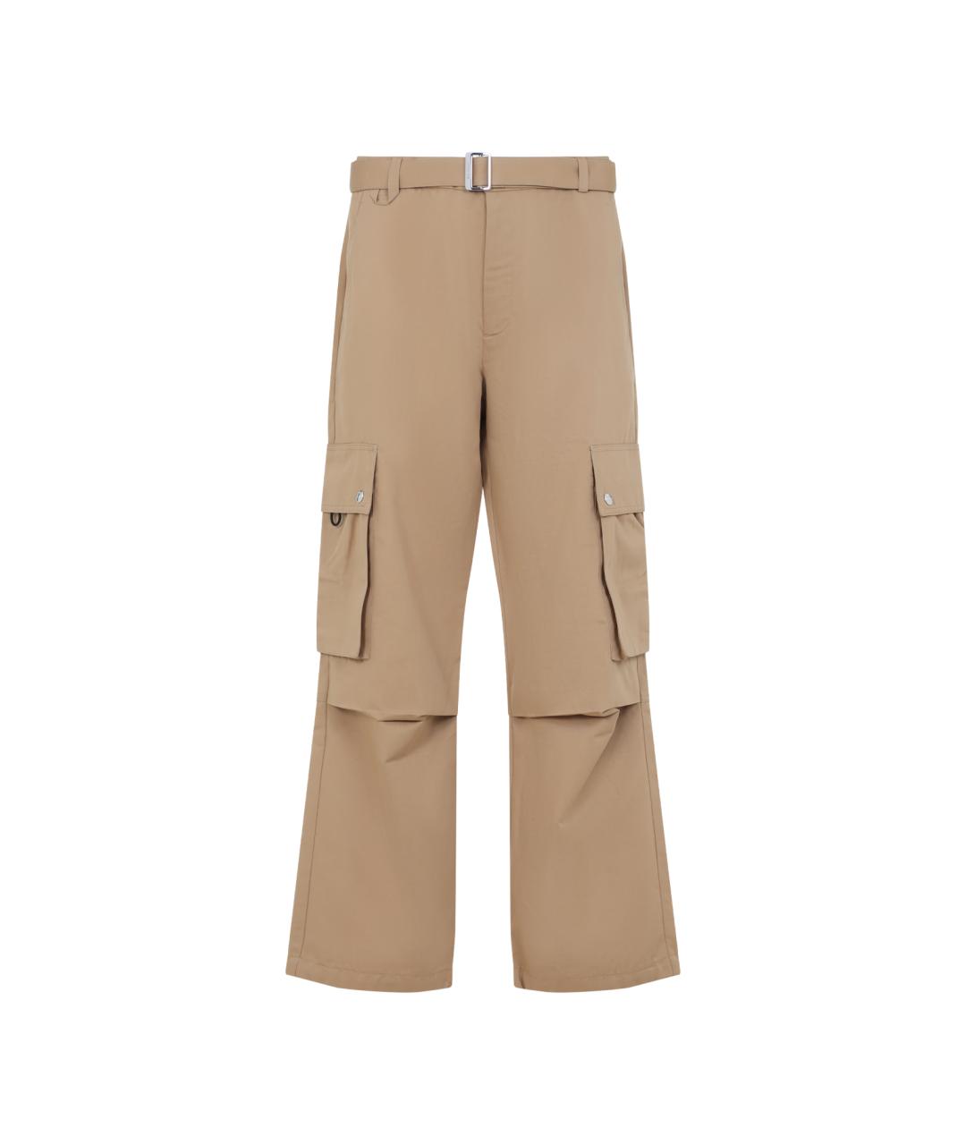 JACQUEMUS Бежевые хлопковые повседневные брюки, фото 1
