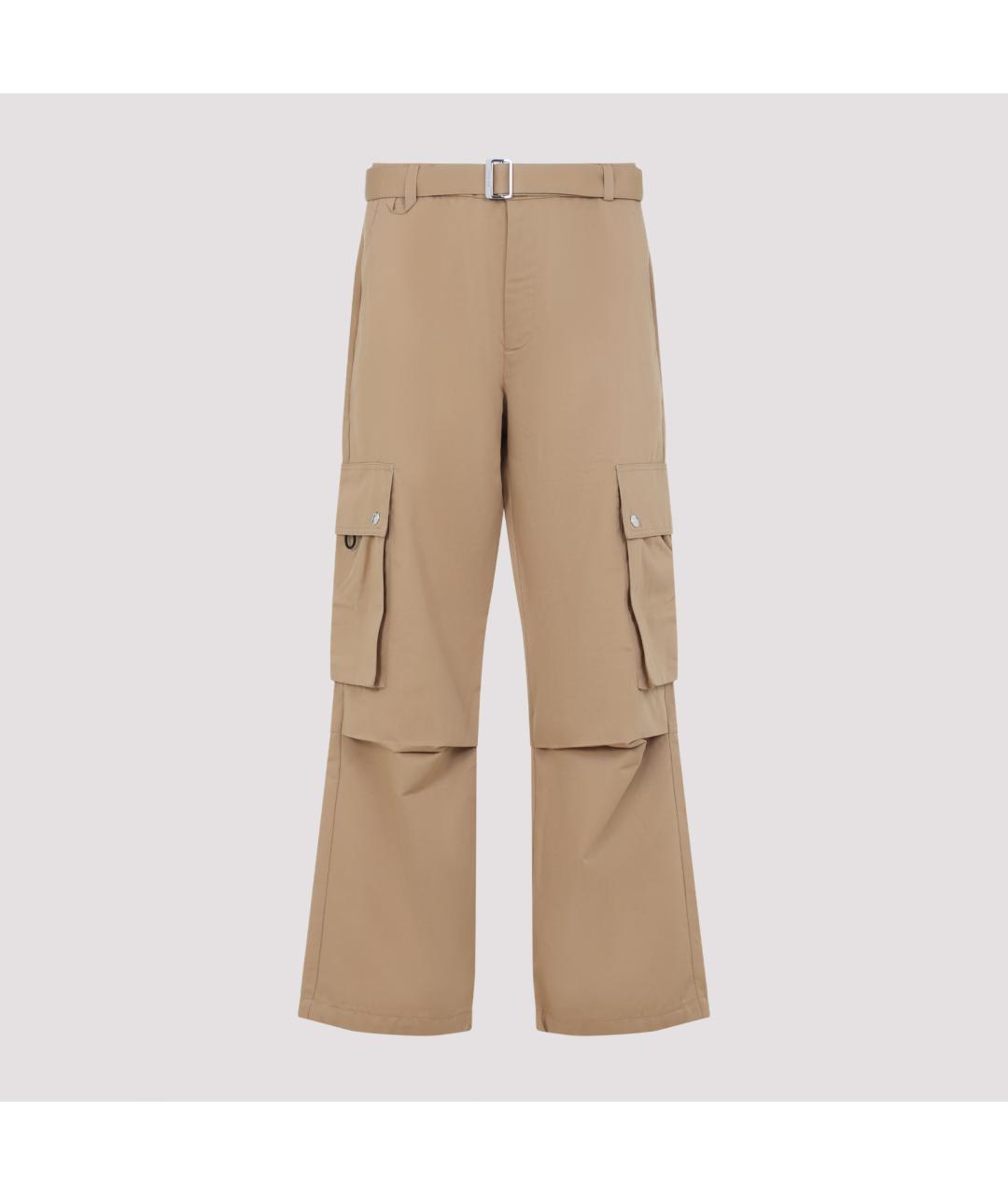 JACQUEMUS Бежевые хлопковые повседневные брюки, фото 2