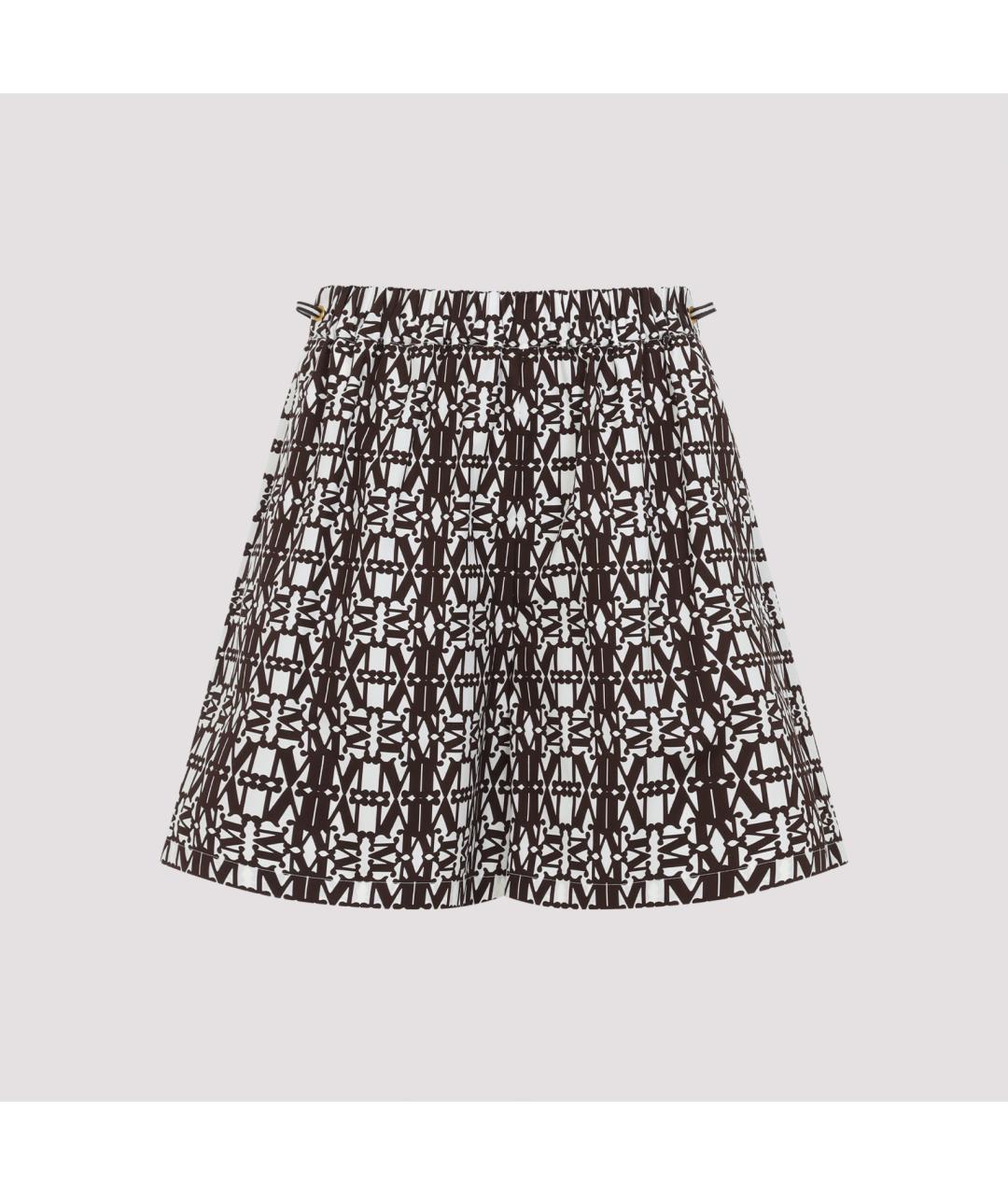 MAX MARA Коричневые хлопковые шорты, фото 2