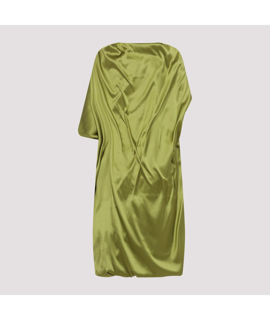 DRIES VAN NOTEN Зеленые шелковое повседневное платье, фото 3