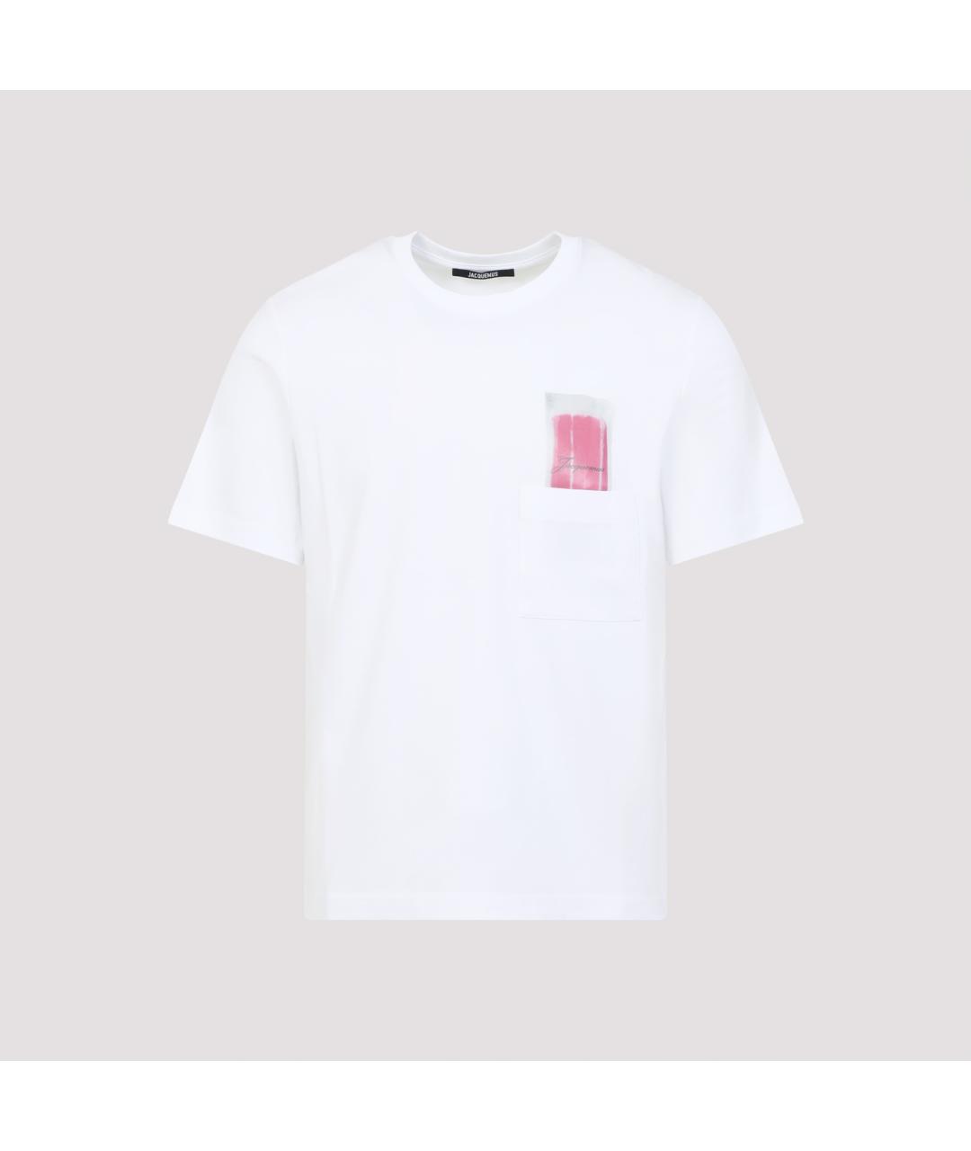 JACQUEMUS Белая хлопковая футболка, фото 2