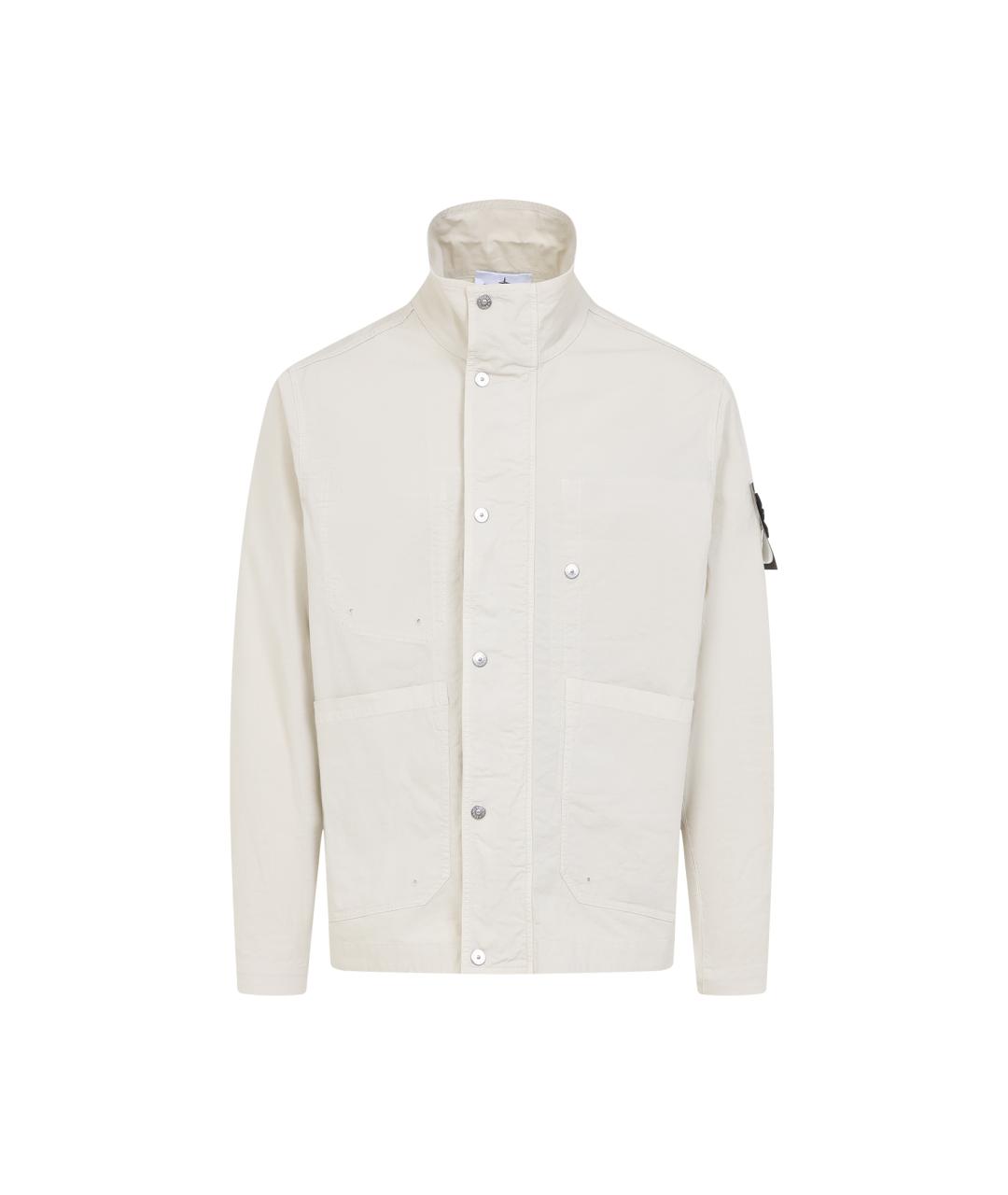 STONE ISLAND Бежевая хлопковая куртка, фото 1