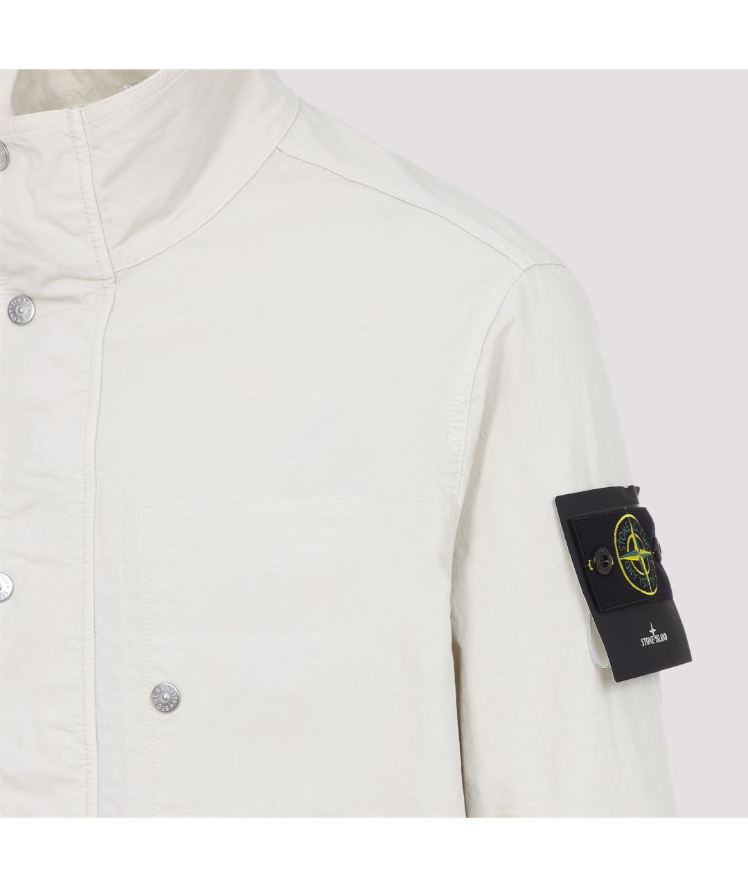 STONE ISLAND Бежевая хлопковая куртка, фото 5