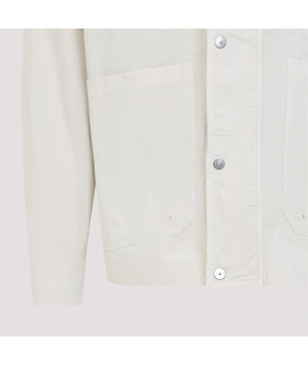 STONE ISLAND Бежевая хлопковая куртка, фото 4