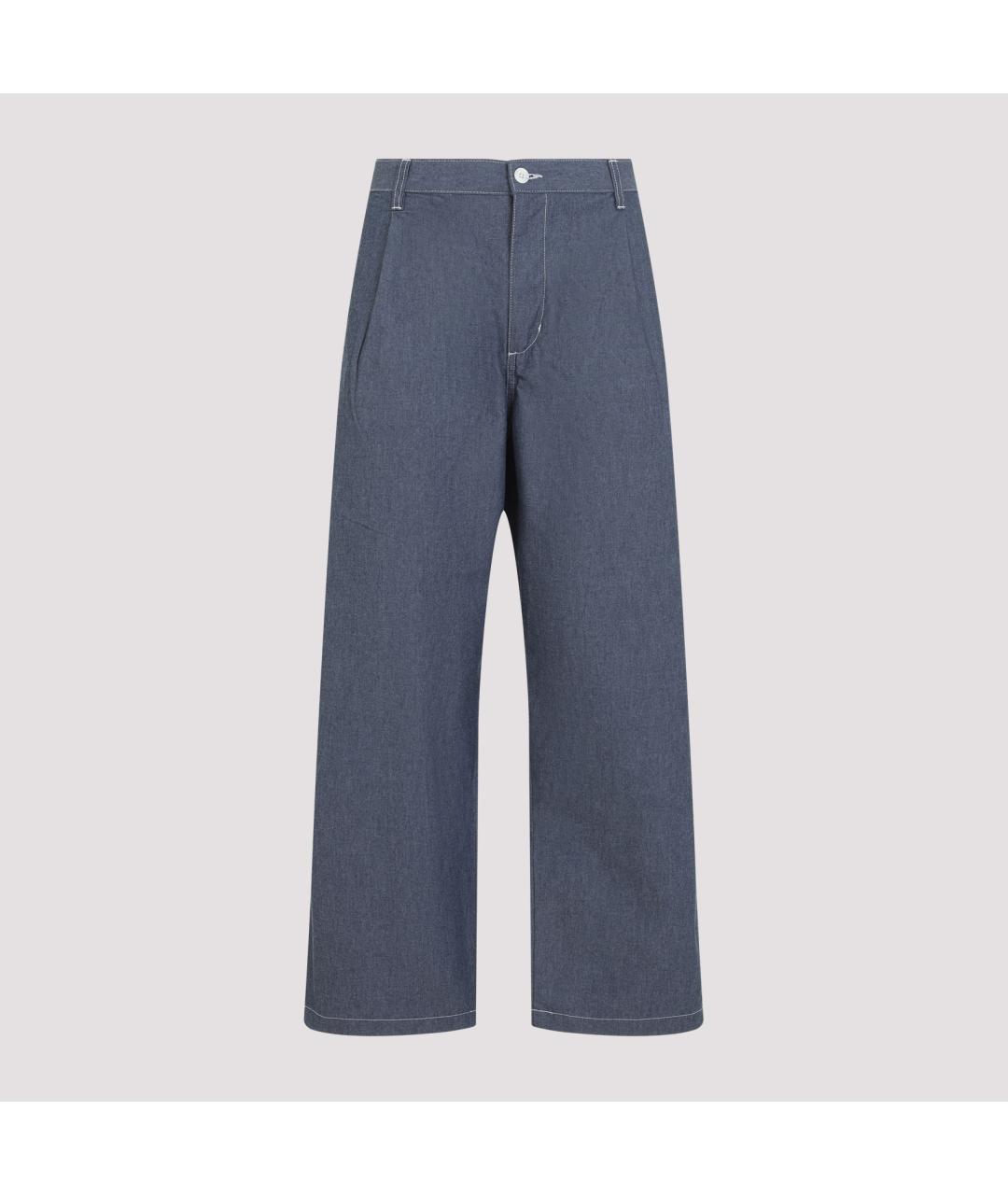 CARHARTT WIP Темно-синие полиэстеровые повседневные брюки, фото 2