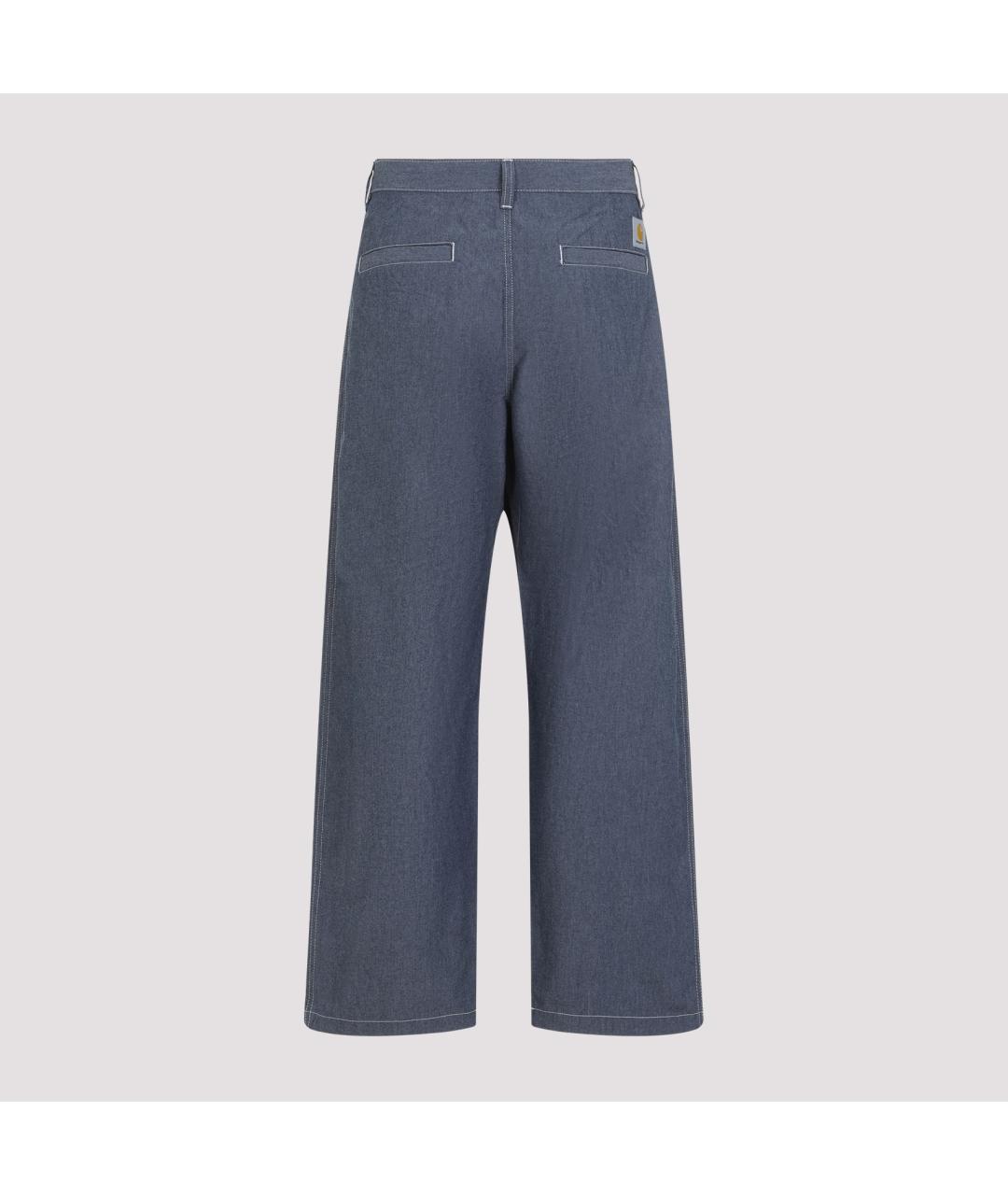 CARHARTT WIP Темно-синие полиэстеровые повседневные брюки, фото 3