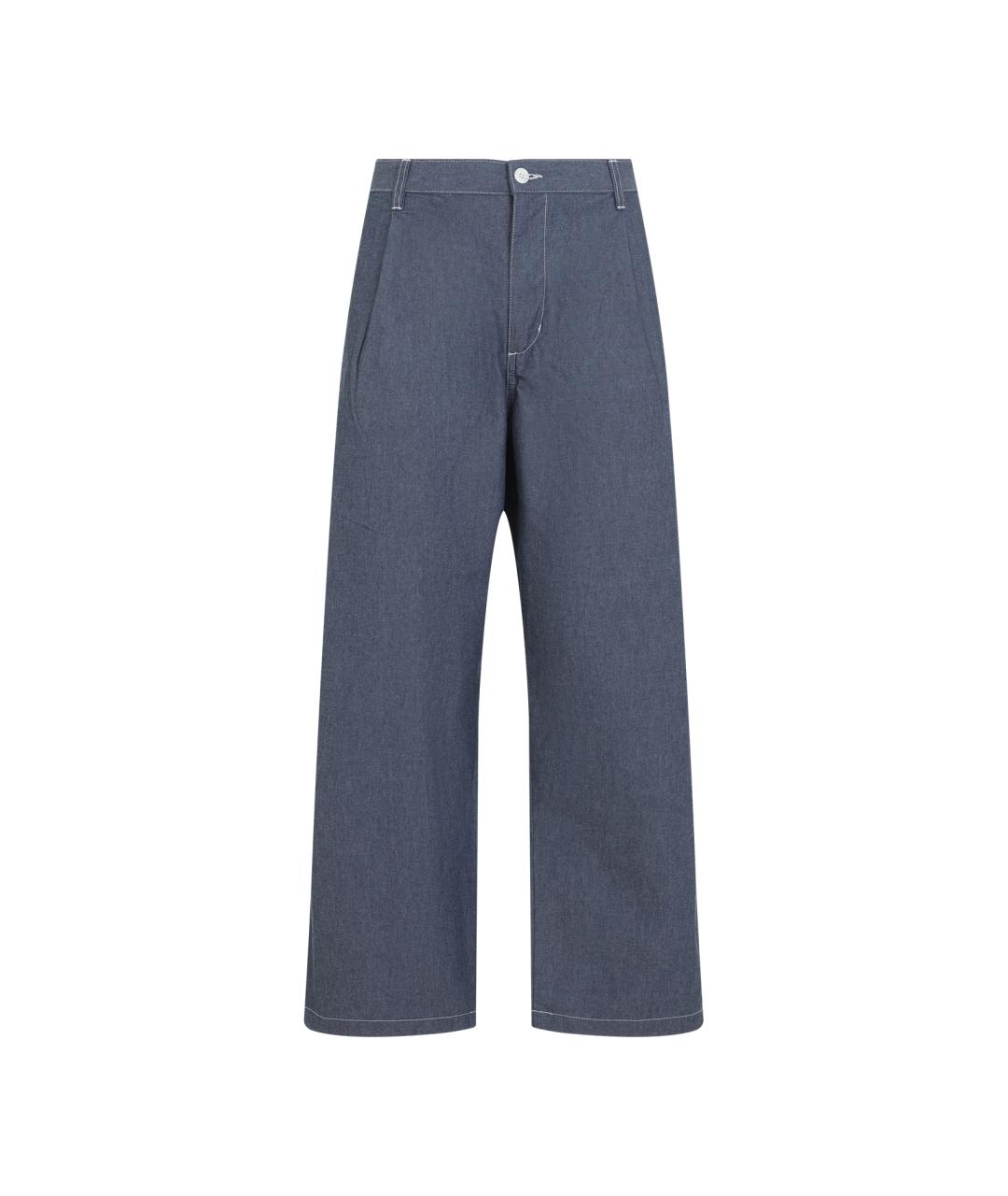 CARHARTT WIP Темно-синие полиэстеровые повседневные брюки, фото 1