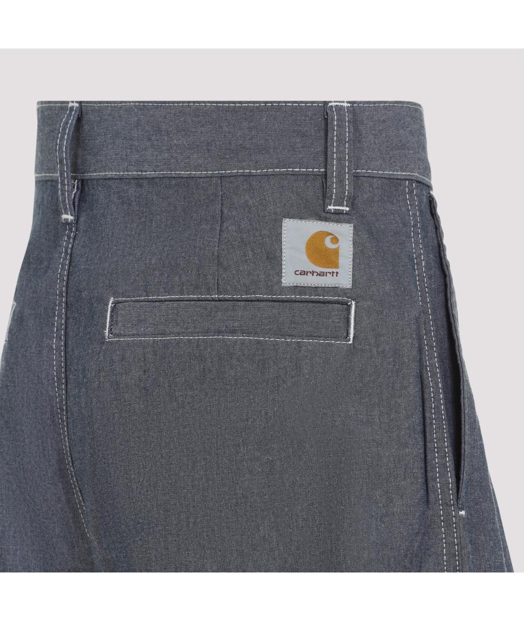 CARHARTT WIP Темно-синие полиэстеровые повседневные брюки, фото 4