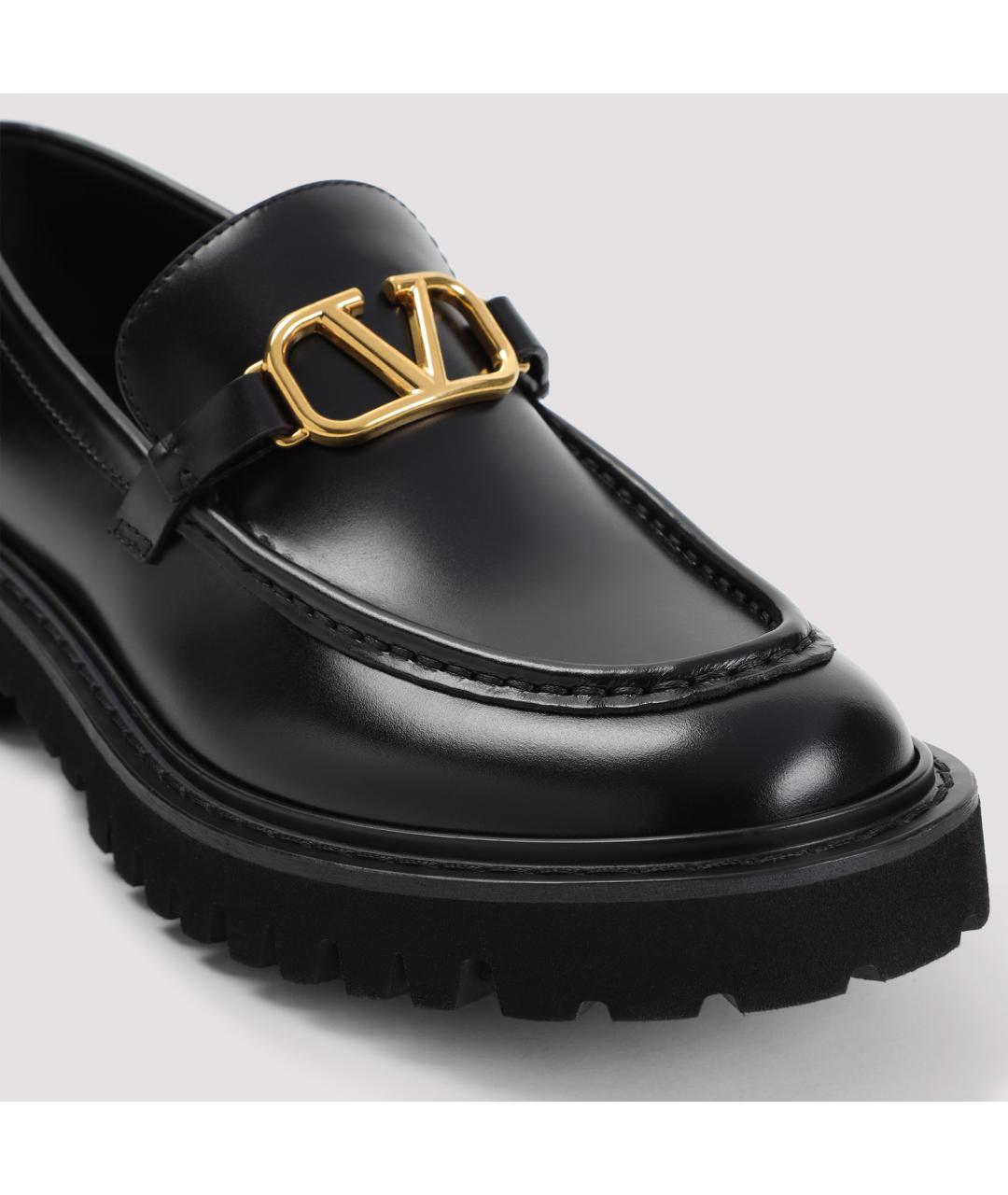 VALENTINO Черные кожаные лоферы, фото 5