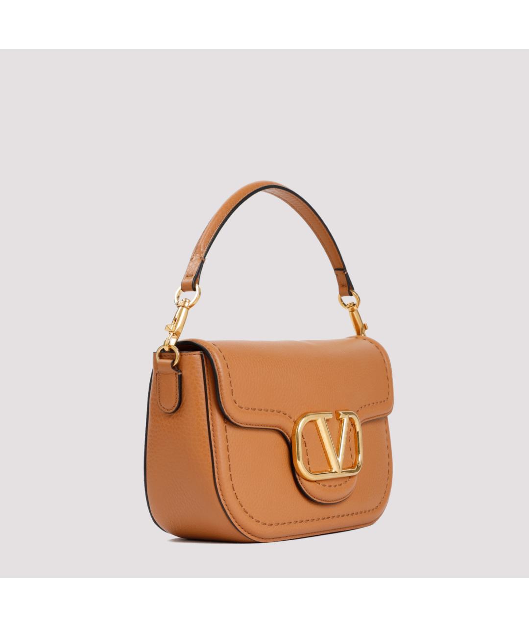 VALENTINO Бежевая кожаная сумка через плечо, фото 4