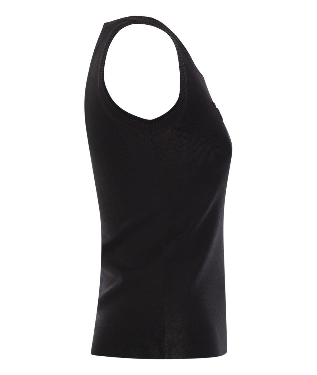 MAX MARA Черная вискозная майка, фото 3