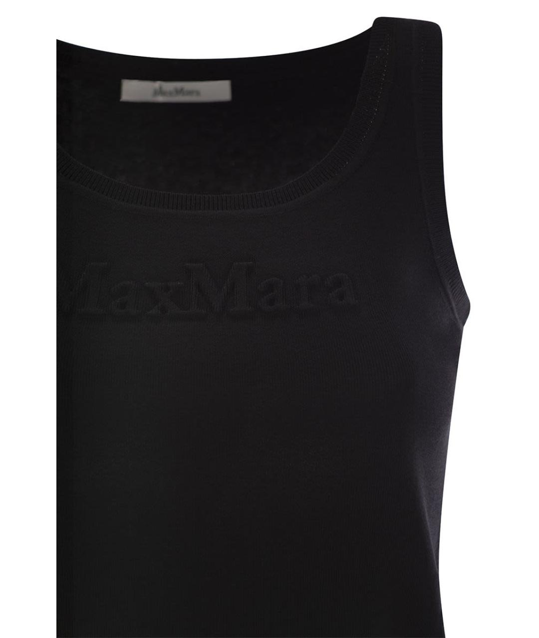 MAX MARA Черная вискозная майка, фото 4