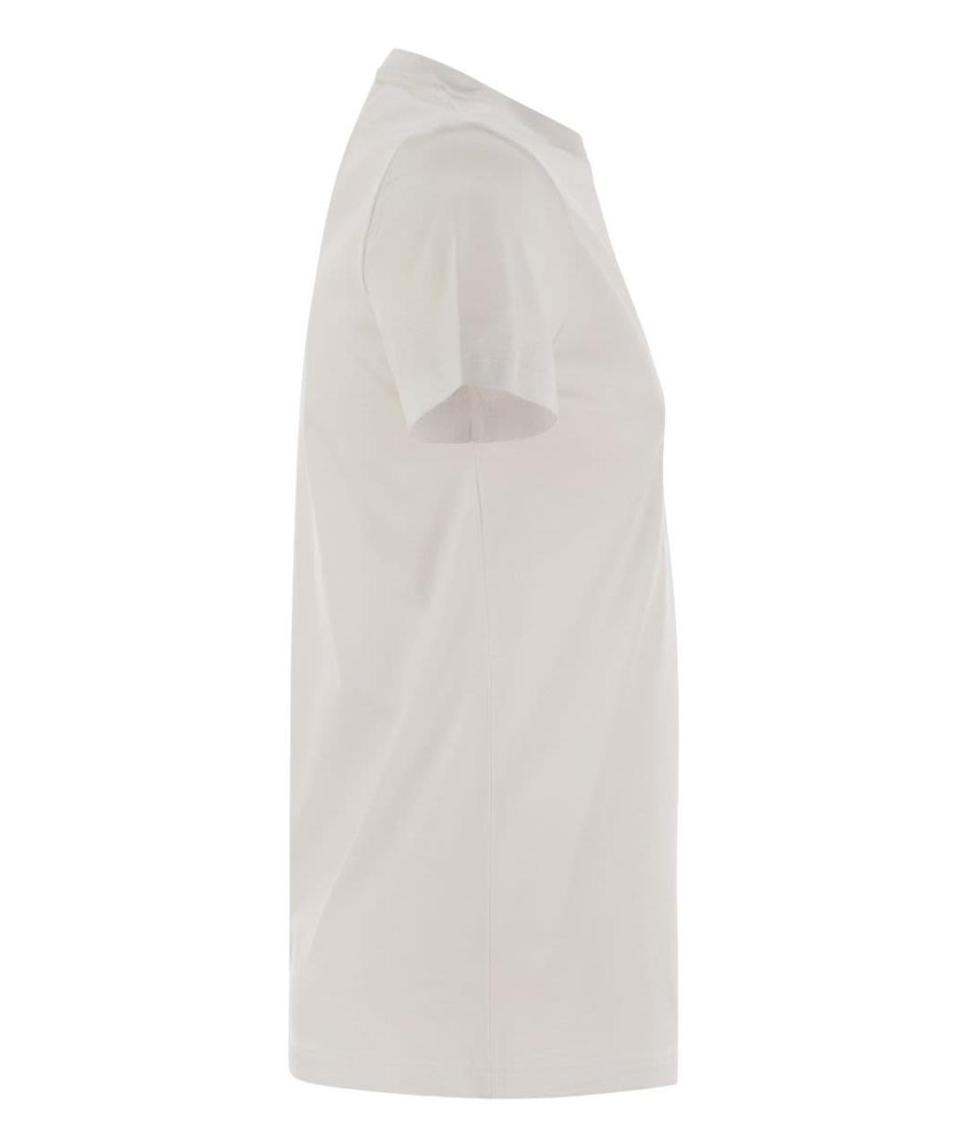 MAX MARA Белая хлопковая футболка, фото 3