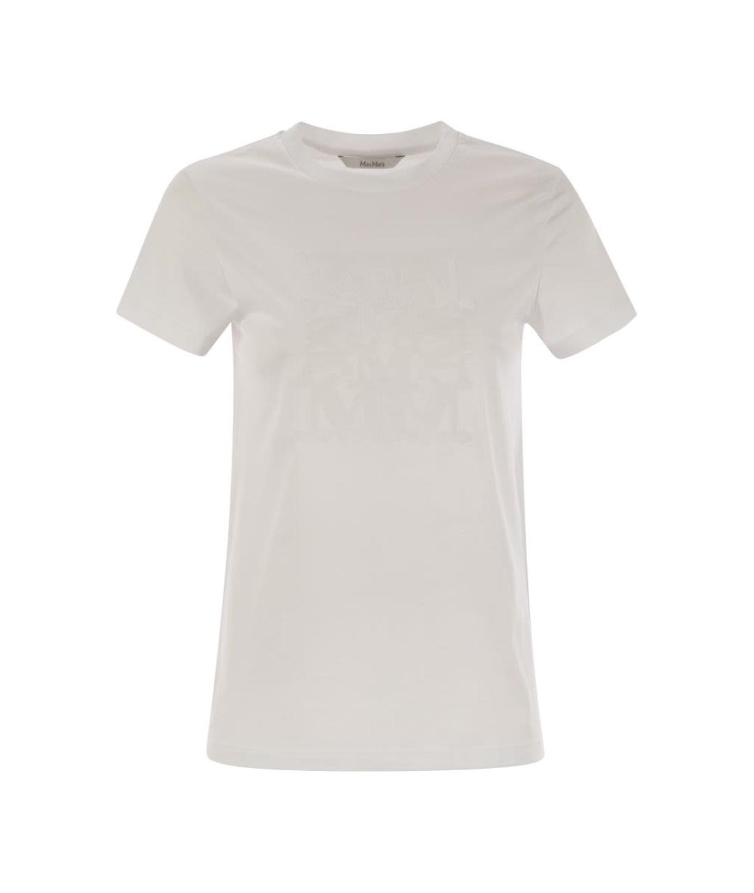 MAX MARA Белая хлопковая футболка, фото 1