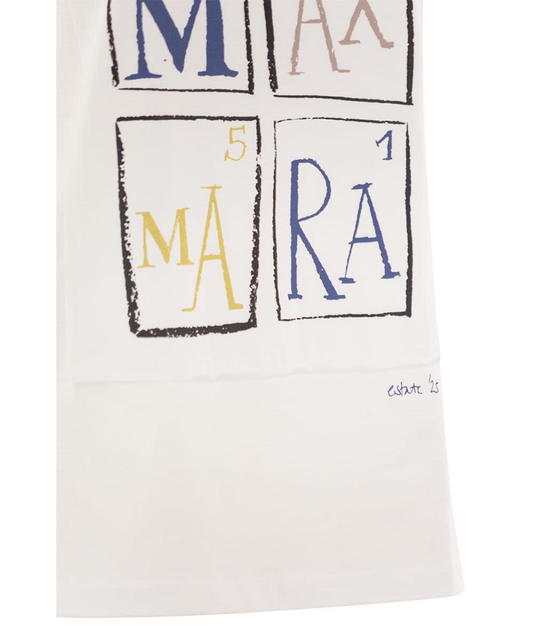 MAX MARA Белая хлопковая футболка, фото 4