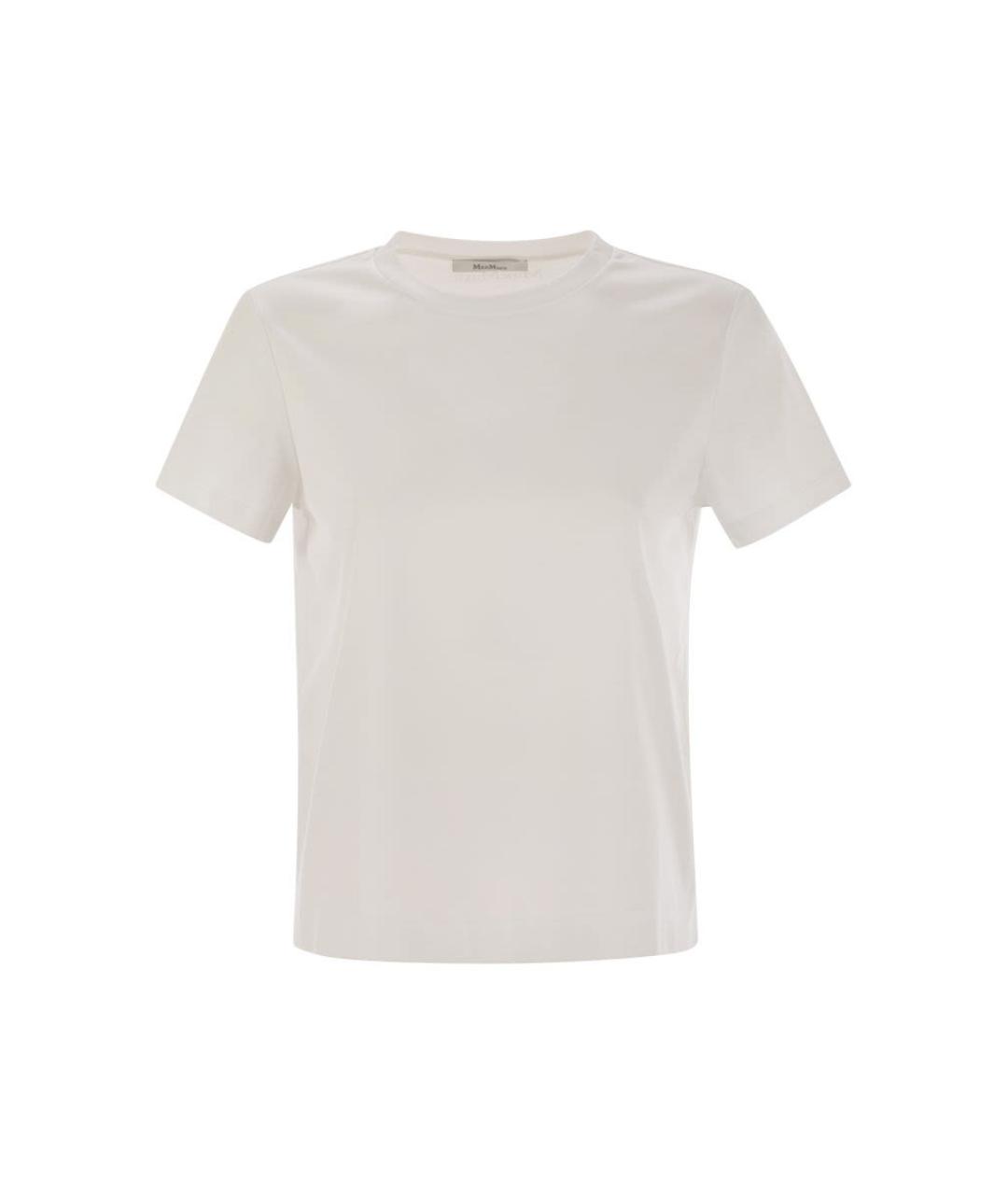 MAX MARA Белая хлопковая футболка, фото 1