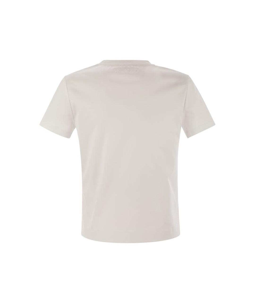 MAX MARA Белая хлопковая футболка, фото 2