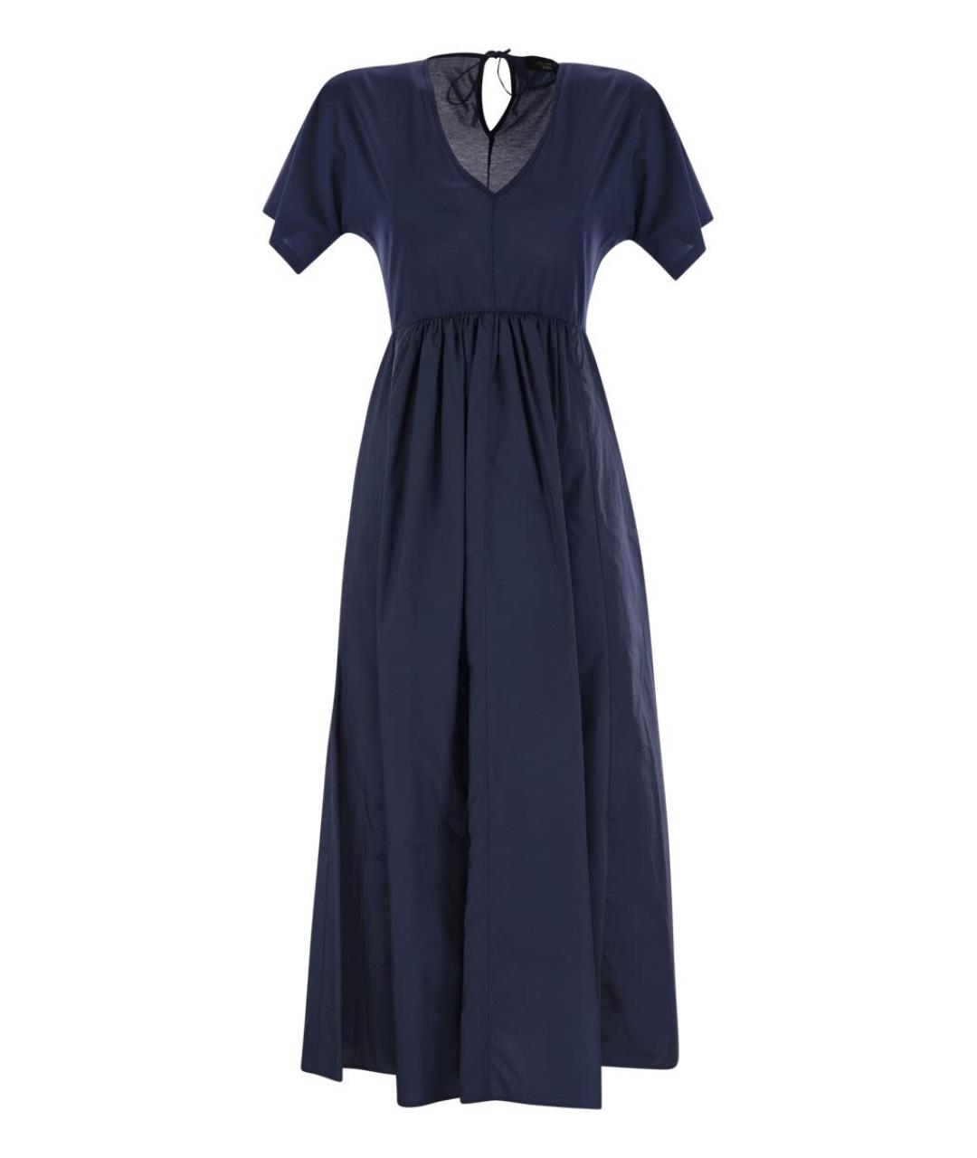 WEEKEND MAX MARA Темно-синее хлопковое повседневное платье, фото 1