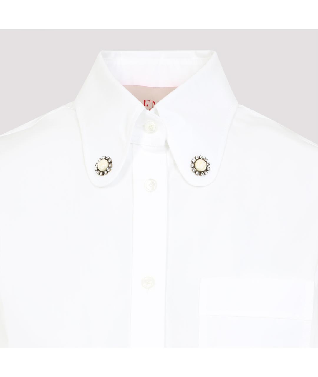 VALENTINO Белая хлопковая рубашка, фото 4