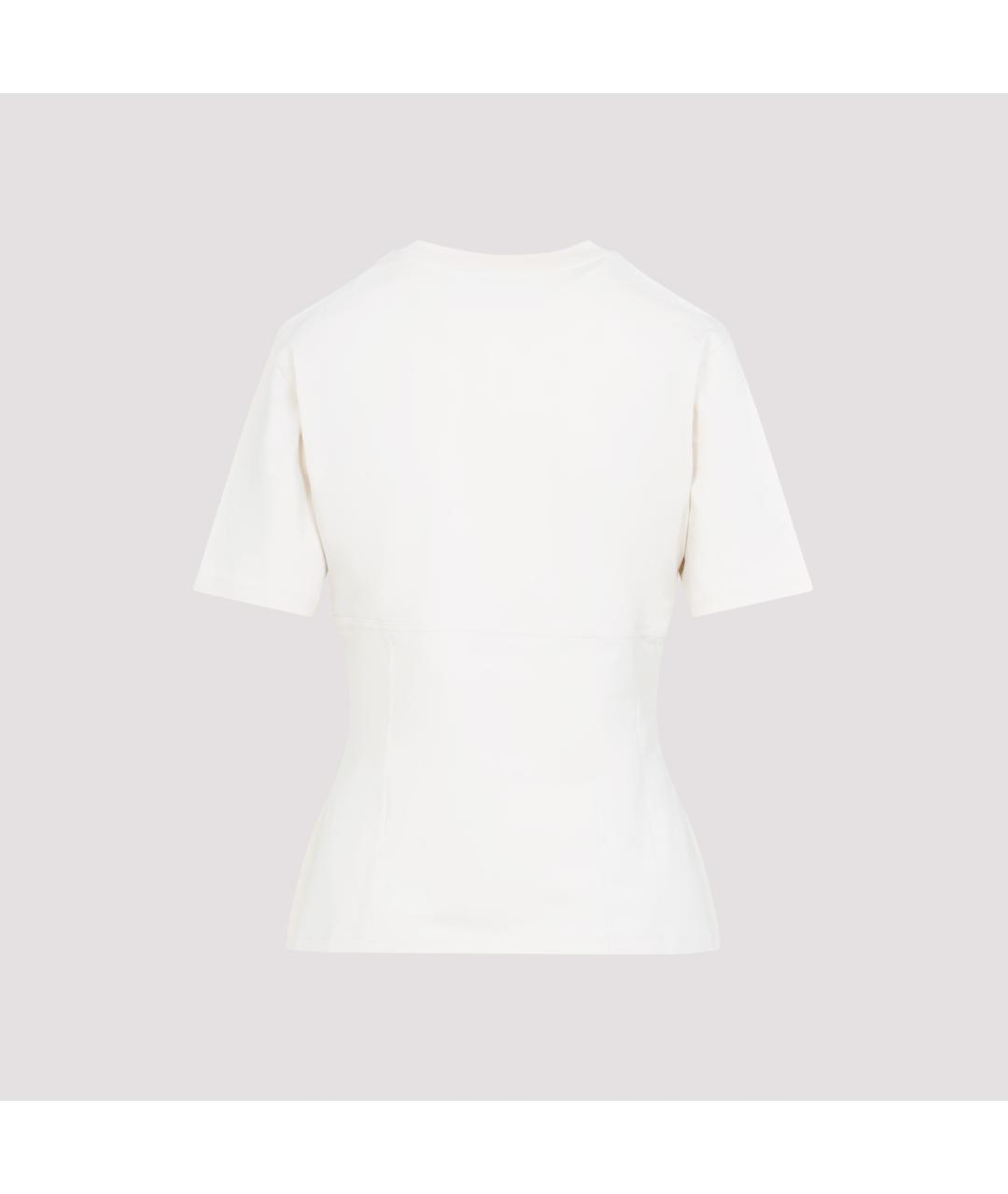 MONCLER Белая хлопковая футболка, фото 3