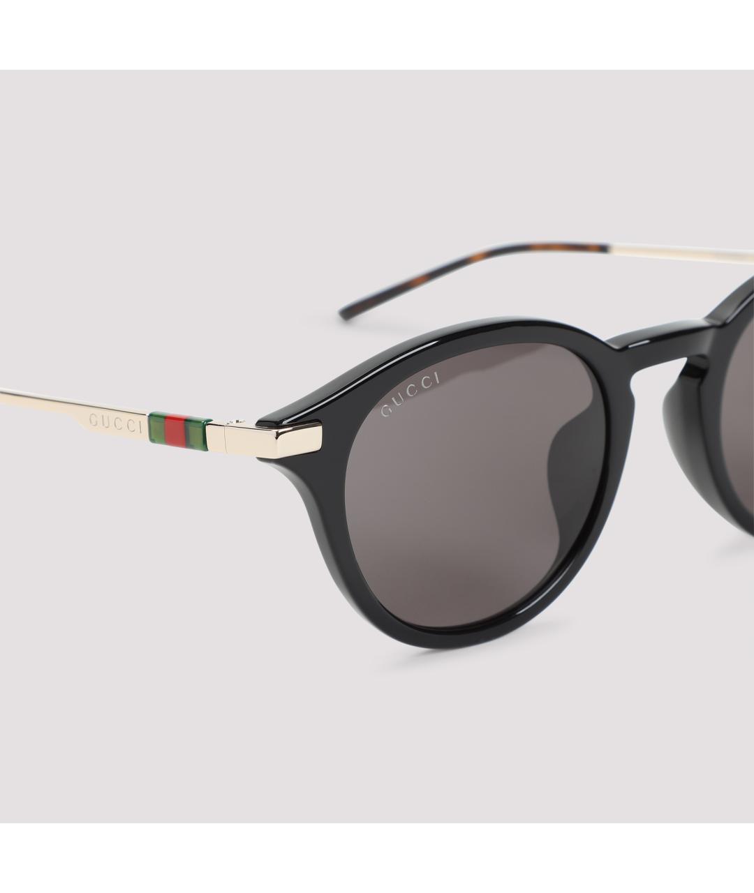 GUCCI Черные металлические солнцезащитные очки, фото 4