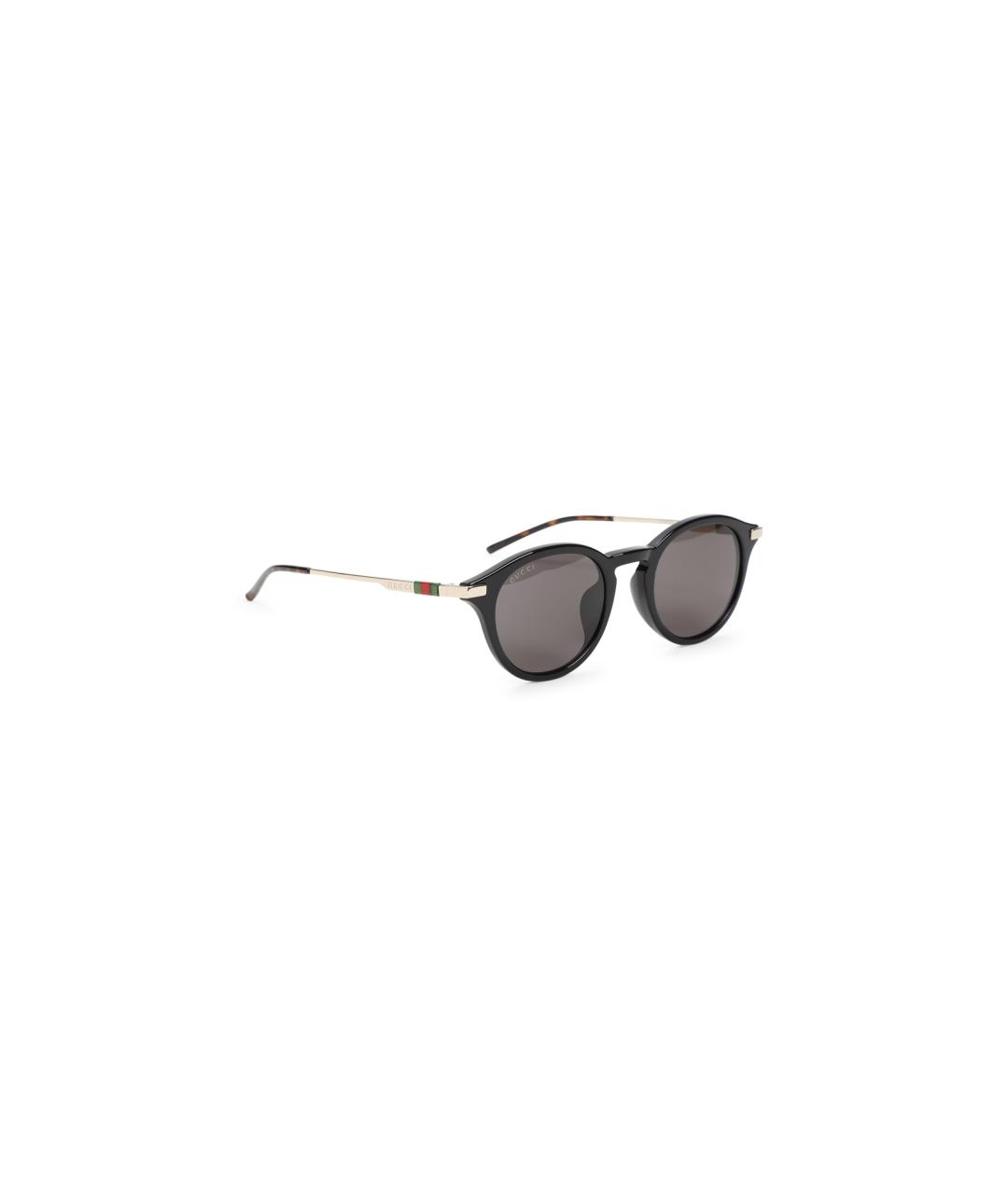 GUCCI Черные металлические солнцезащитные очки, фото 1