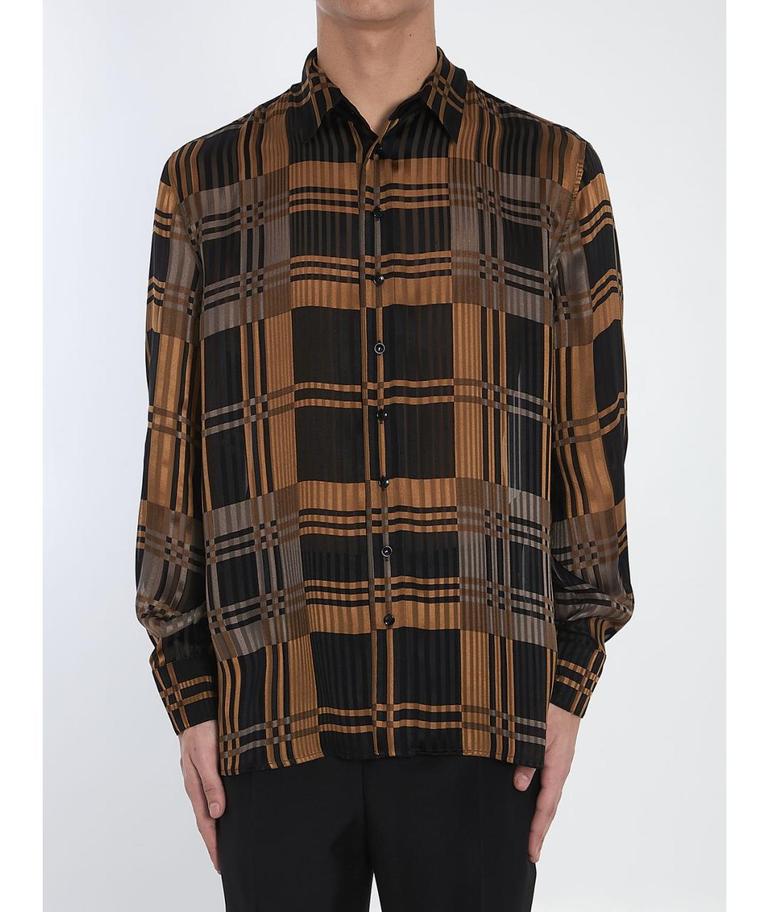 SAINT LAURENT Мульти шелковая кэжуал рубашка, фото 2