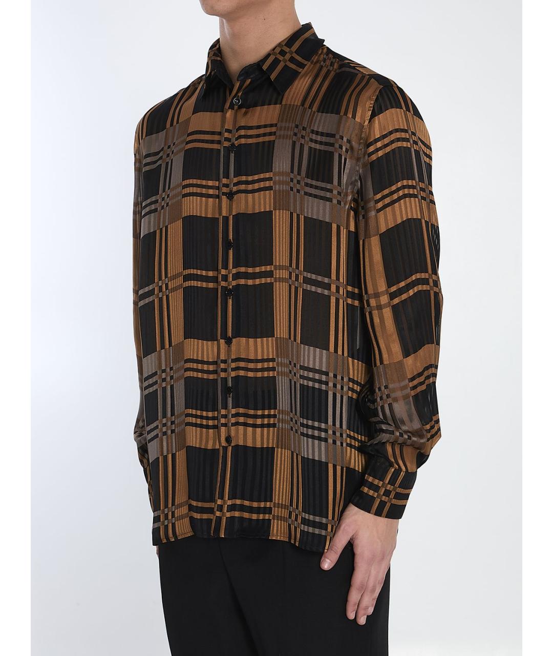 SAINT LAURENT Мульти шелковая кэжуал рубашка, фото 3