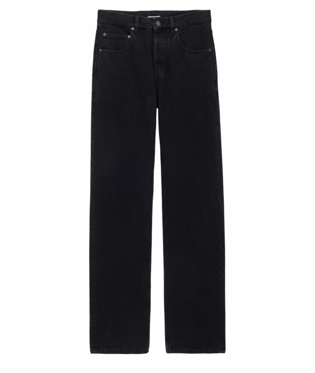 SAINT LAURENT Черные хлопковые прямые джинсы, фото 1