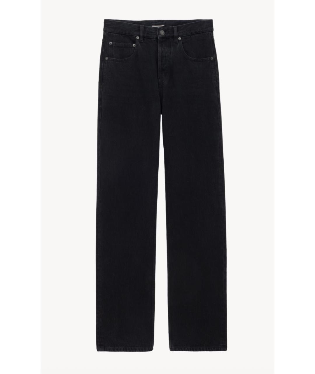 SAINT LAURENT Черные хлопковые прямые джинсы, фото 6