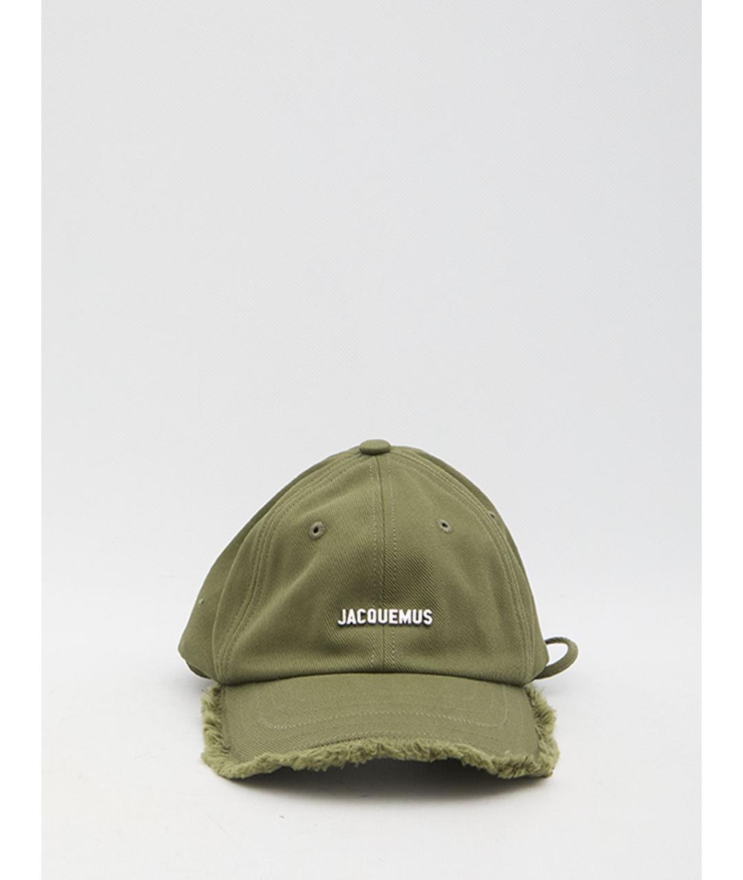 JACQUEMUS Зеленая хлопковая кепка, фото 3